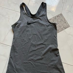 nike grey dri fit tank